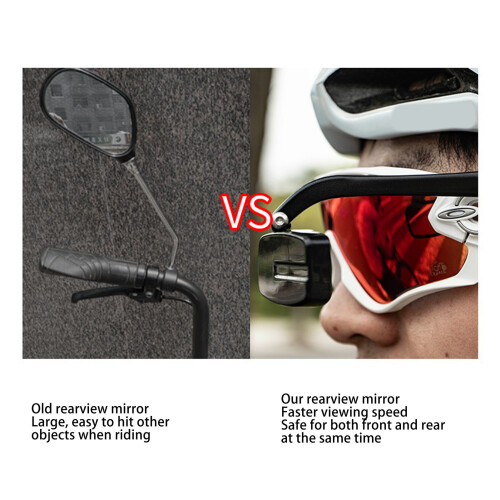 Miroir de recul pour vélo ABS HD anti-buée grand-angle 2
