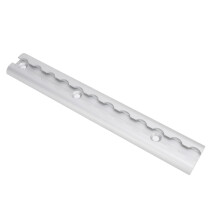 Binario L-Track in alluminio con foro praticato per fissaggio sicuro del carico, 30 cm, argento
