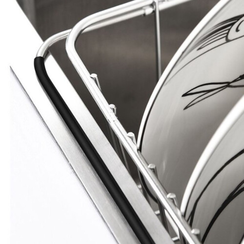 Stainless Steel Sink Drain Basket Expandable Dish Drying Rack 2