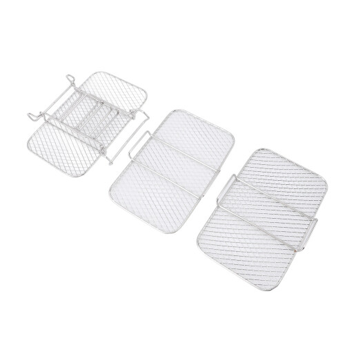 Sturdy 3-Layer Fryer & Dehydrator Rack - Rustproof 304 Stainless 2