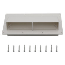 Cache d'évacuation pour hotte de cuisine de camping-car, 294x134 mm, blanc