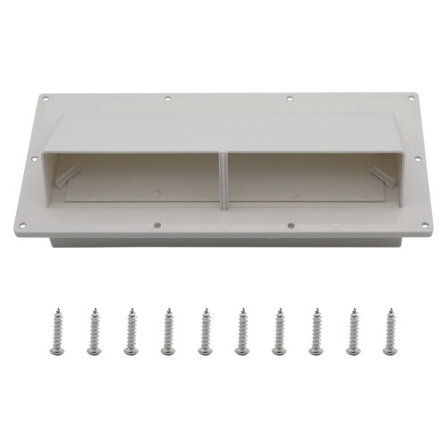 Cache d'évacuation pour hotte de cuisine de camping-car, 294x134 mm, blanc