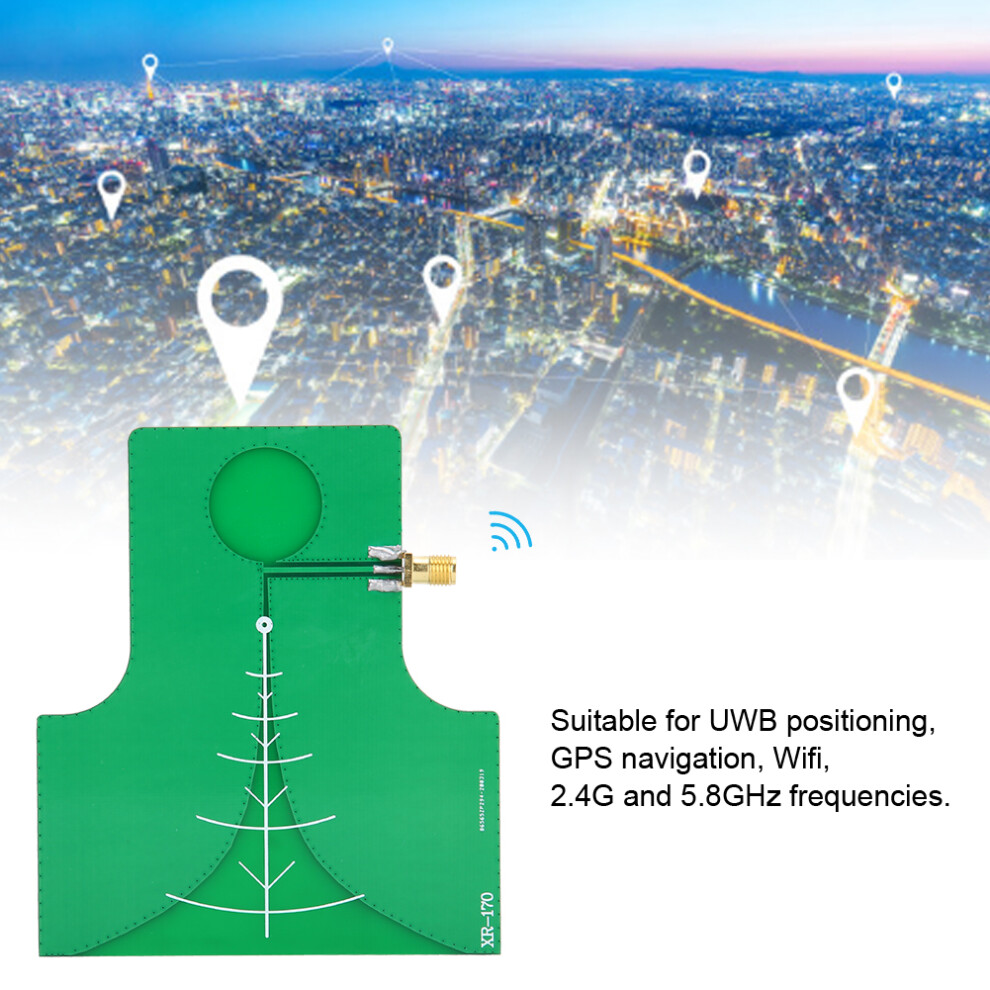 2.4G 7Dbi Broadband Wifi Antenna For Gps, Uwb, 100X85mm Green 6931333995906