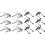 Wall Mounted Skateboard Storage Rack 6 Pack Floating Deck Display Racks Skateboard Wall Hanger Durable Silver Oval 3