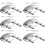Wall Mounted Skateboard Storage Rack 6 Pack Floating Deck Display Racks Skateboard Wall Hanger Durable Silver Oval 4
