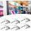 Wall Mounted Skateboard Storage Rack 6 Pack Floating Deck Display Racks Skateboard Wall Hanger Durable Silver Oval 2