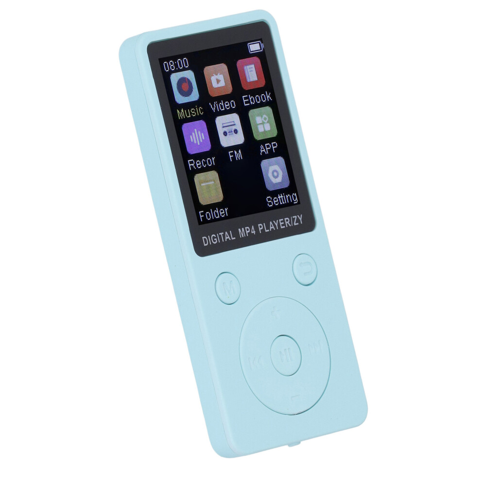 Portable 1.8" Screen Mp3 Mp4 Player 64Gb With Bt 5.0 Blue 7891334000315