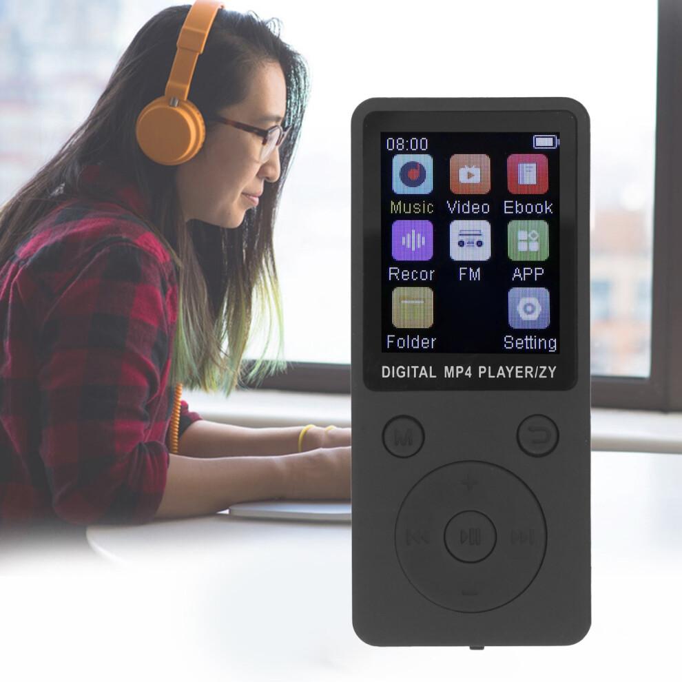 Bluetooth 5.0 Mp3 Mp4 Player 1.8In 16Gb Expandable To 128Gb Hifi Black 5031334002373
