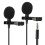 E1 Black Two Head Mini Clip Microphone for Mobile Recording, 140cm 2
