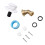 10 Stück RV Wasserfüll-Einlass-Kit, Messing, 45 Winkelstück 15
