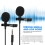 E1 Black Two Head Mini Clip Microphone for Mobile Recording, 140cm 11