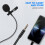 E1 Black Two Head Mini Clip Microphone for Mobile Recording, 140cm 9
