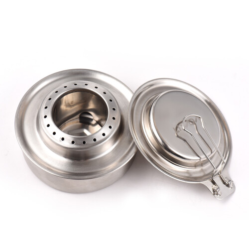 Mini réchaud de randonnée 120ml, 17x10cm, inox 1