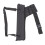 Carcaj tubular para 3 flechas, cinturón ajustable, negro 1