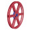 Nab avvolgitore in alluminio, 1/4 in, 7 in, 6 fori, Rosso 9