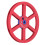 Nab avvolgitore in alluminio, 1/4 in, 7 in, 6 fori, Rosso 15