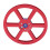 Nab avvolgitore in alluminio, 1/4 in, 7 in, 6 fori, Rosso 1