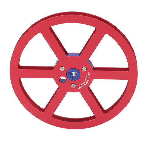 Nab avvolgitore in alluminio, 1/4 in, 7 in, 6 fori, Rosso