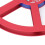 Nab avvolgitore in alluminio, 1/4 in, 7 in, 6 fori, Rosso 10