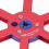 Nab avvolgitore in alluminio, 1/4 in, 7 in, 6 fori, Rosso 6