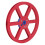 Nab avvolgitore in alluminio, 1/4 in, 7 in, 6 fori, Rosso 14