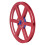 Nab avvolgitore in alluminio, 1/4 in, 7 in, 6 fori, Rosso 11