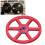 Nab avvolgitore in alluminio, 1/4 in, 7 in, 6 fori, Rosso 16