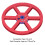 Nab avvolgitore in alluminio, 1/4 in, 7 in, 6 fori, Rosso 2