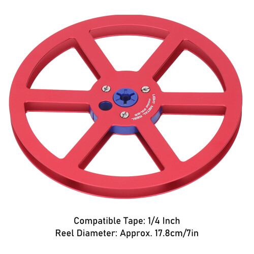 Nab avvolgitore in alluminio, 1/4 in, 7 in, 6 fori, Rosso 1