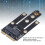 Adattatore PCB da Mini PCIe a M.2 NGFF 69.6x30.4mm 5