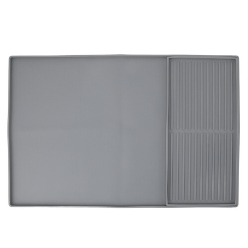 Dual Zone Silikon Kaffee-Abtropfmatte 61x40.5cm Grau 2