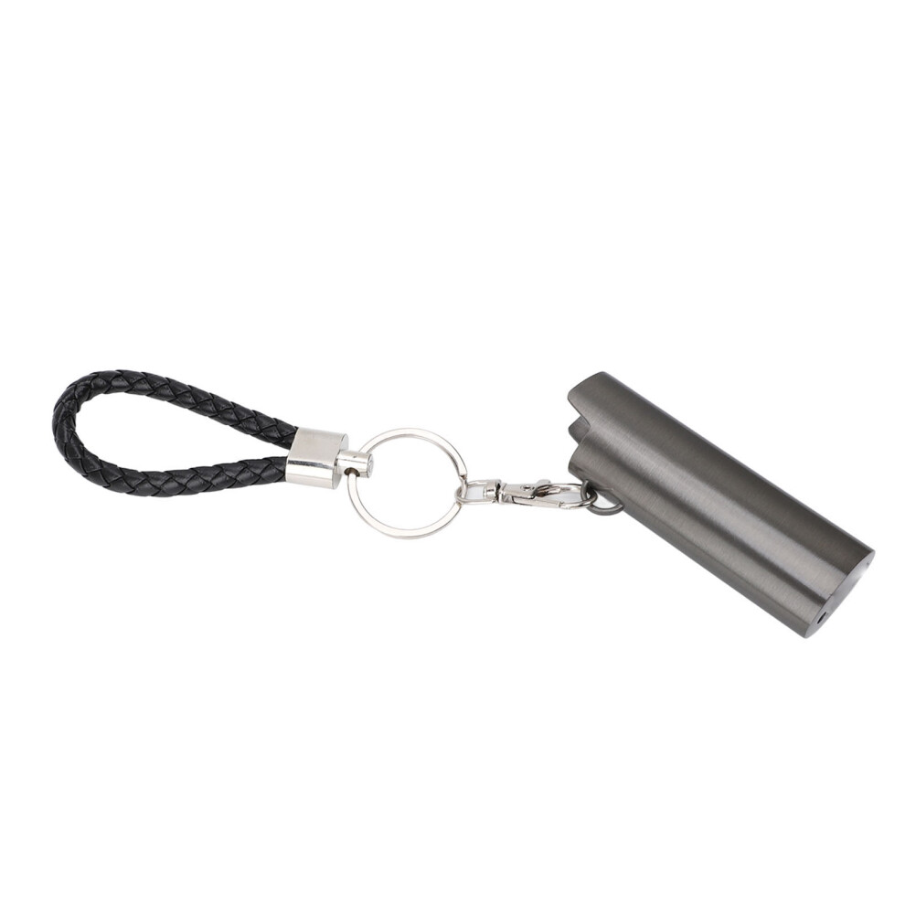 Aluminum Lighter Holder Keychain with Spring Clip â Portable Grey