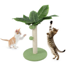 Griffoir pour chat en sisal 38  30 cm vert 3 boules