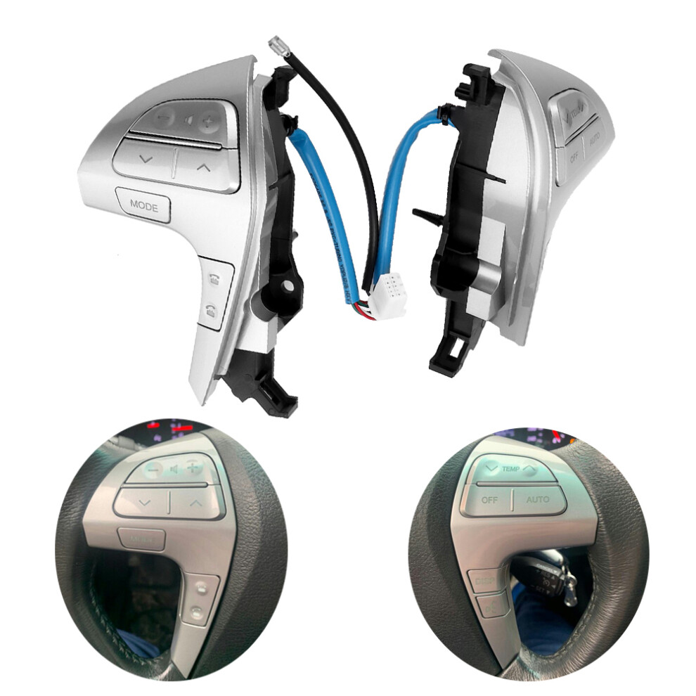 Multifunction Steering Wheel Buttons Fit Toyota Camry XV40/H Highlander Black Silver-image-OPC-PJCPP9P-NEW