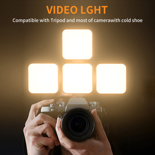 Lumière LED de poche pour vidéo 4W, 2000mAh, 3000K-6500K 1