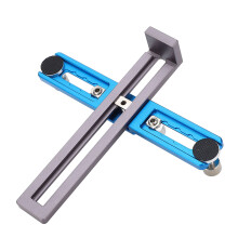 Strumento modello per maniglia di armadio in alluminio blu-grigio