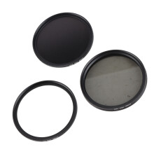 Juego de filtros 3-en-1 UV CPL ND8 de 58mm/2.28in aluminio