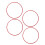 18 Inch Red ABS Rim Protector Trim Rings - Easy Install Full Guard 16