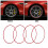 18 Inch Red ABS Rim Protector Trim Rings - Easy Install Full Guard 7