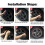 18 Inch Red ABS Rim Protector Trim Rings - Easy Install Full Guard 8