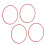 18 Inch Red ABS Rim Protector Trim Rings - Easy Install Full Guard 1