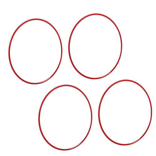 18 Inch Red ABS Rim Protector Trim Rings - Easy Install Full Guard