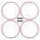 18 Inch Red ABS Rim Protector Trim Rings - Easy Install Full Guard 2