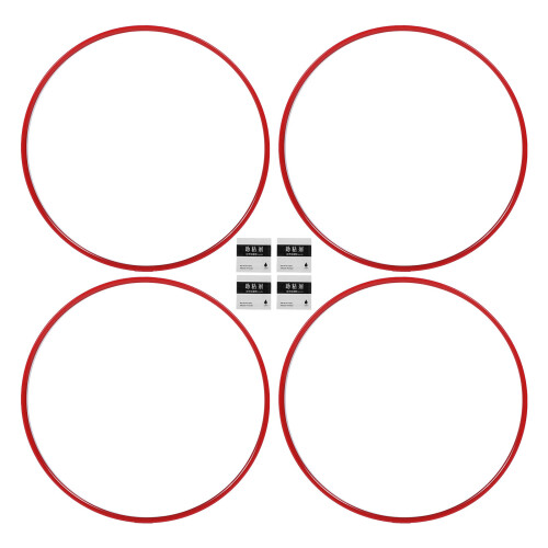 18 Inch Red ABS Rim Protector Trim Rings - Easy Install Full Guard 1