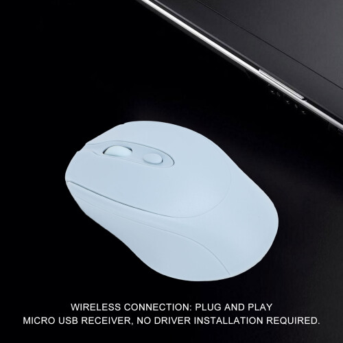 Mouse BT5.0/2.4G 500 mAh blu 800/1200/1600 DPI 2