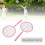 Modell: Kinder-Badminton-Schläger-Set - 3 Nylon, Rosa 6