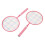 Modell: Kinder-Badminton-Schläger-Set - 3 Nylon, Rosa 1
