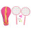 Modell: Kinder-Badminton-Schläger-Set - 3 Nylon, Rosa 2