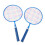 Kids Outdoor Badminton Racket Set with 3 Nylon Shuttlecocks - Blue 10