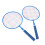 Kids Outdoor Badminton Racket Set with 3 Nylon Shuttlecocks - Blue 12